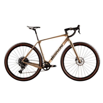 Bianchi gravel arcadex comp gold carbon shimano grx